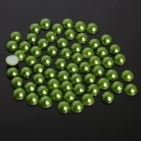 12# темно-зеленый (Abs Pearl, плоское дно, не-пористого полукруглого диаметра около 8 мм, около 200 штук/упаковка)