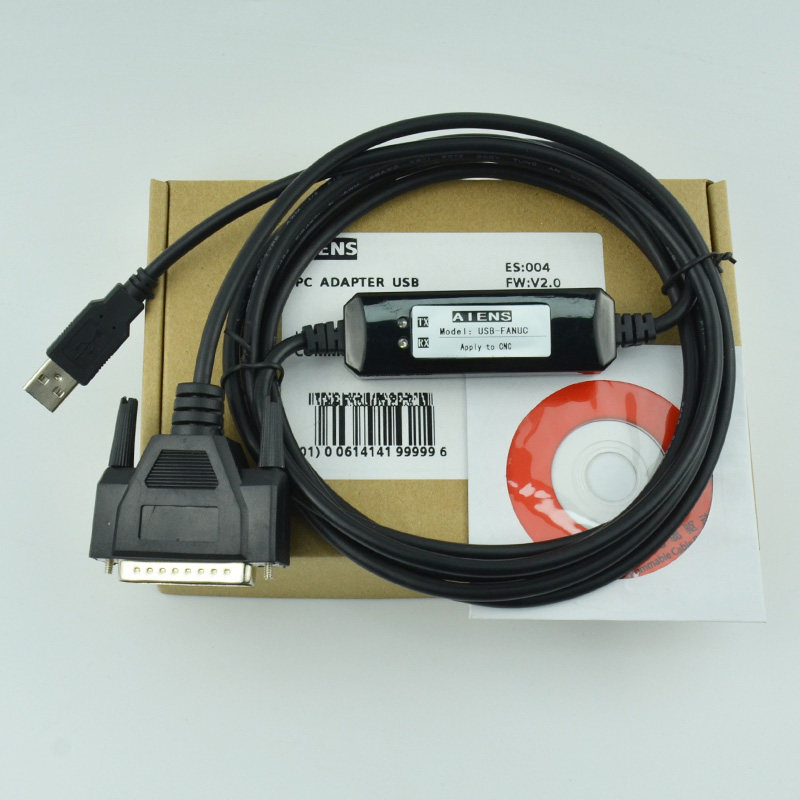 Compatible with USB interface Fanuc Mitsubishi system machining center data transmission cable USB to 25-pin