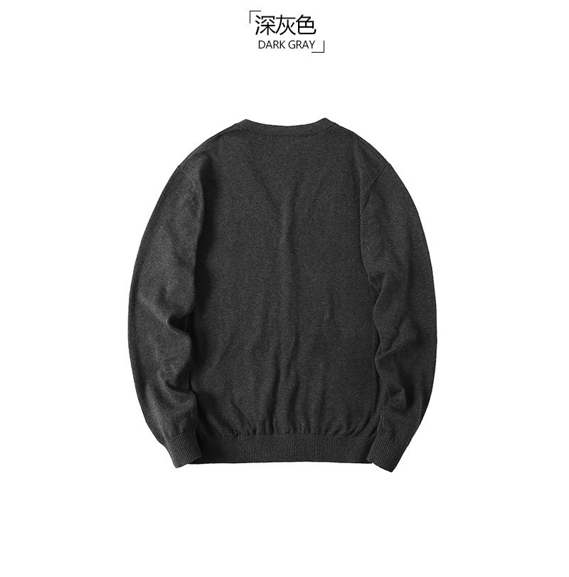 MANE thủy triều thương hiệu áo len màu rắn áo khoác nam cardigan sâu thiết kế cổ chữ V rộng giản dị bỏ túi mùa đông phiên bản Hàn Quốc áo len nam mỏng
