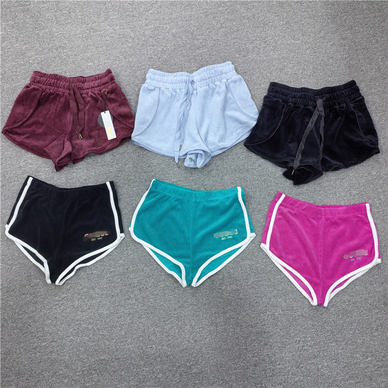 Foreign Trade Summer Women's Sports Three-Quarter Shorts Casual Embroidered High-Waisted Elastic Spicy Girl Shorts for Women Summer