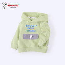 Snoopy Childrens Clothing Boys Hooded Sweater 2022 Spring and Autumn New Girls White Tops Childrens Pullovers Trend