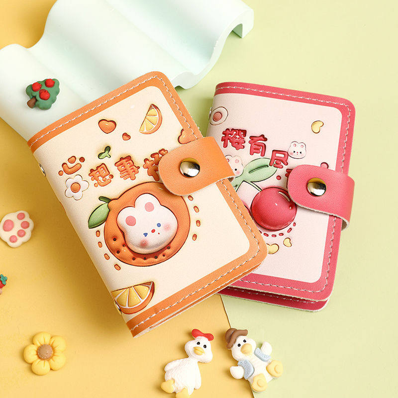 Cartonka bag woman large capacity multi-position anti-degaussing card holder document containing bag online red card clamping bag cute-Taobao