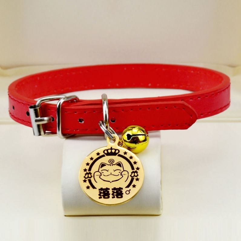 Dog tag military brand dog ID card custom traction rope dog collar Teddy famous brand cat brand laser lettering pet listing