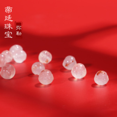 DIY аксессуары 帝廷！天然正品四川凉山南红玛瑙 冰飘红弥勒佛头珠子散珠 高冰感