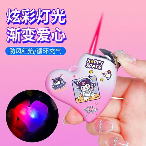 Милая мультяшная розовая креативная зажигалка для друга, популярно в интернете