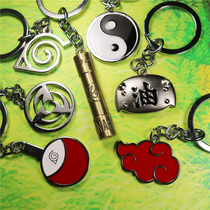 Anime Around Naruto Six Immortal Uzhis weapon Group fan metal Keychain Car pendant