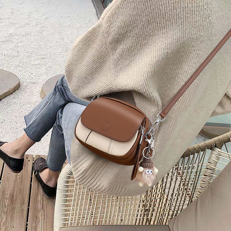 Осенне-зимние женские сумки, новинка 2025 года, женская сумка-мессенджер, маленькая сумка через плечо, модная легкая роскошная высококачественная маленькая круглая сумка на одно плечо