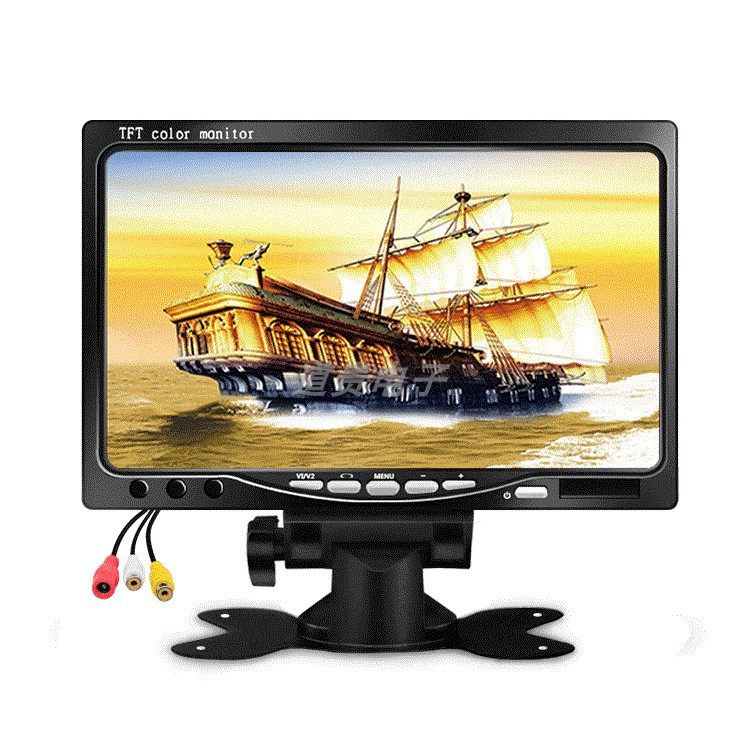 7inch / 5inch Ahd High-Definition Car Monitor with Two-Way Reversing Camera, Tv Set-Top Box, Universal Av Port