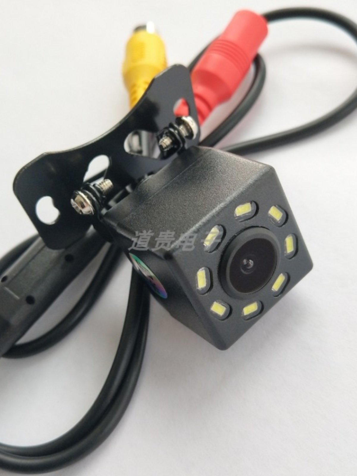 8 Led Lights Reversing Camera with High-Definition Night Vision, Wide-Angle, with Ruler, Rear-Mounted External 12V Ccd Navigation Universal