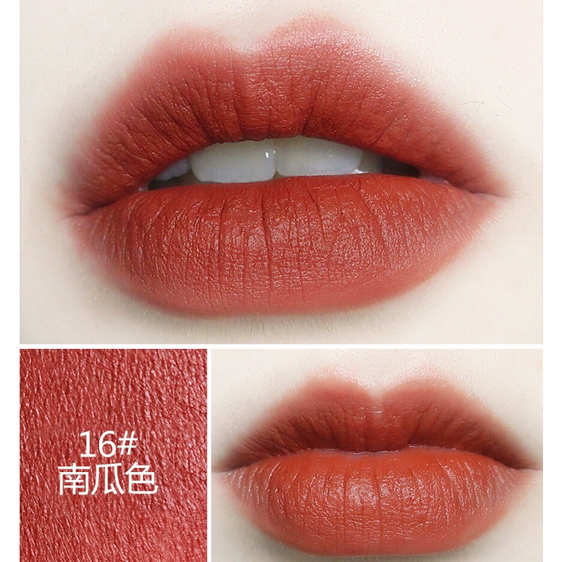 Matte matt bưởi màu Gu Li màu bẩn orange orange đậu dán son môi bí ngô màu lớn màu đỏ nude son môi