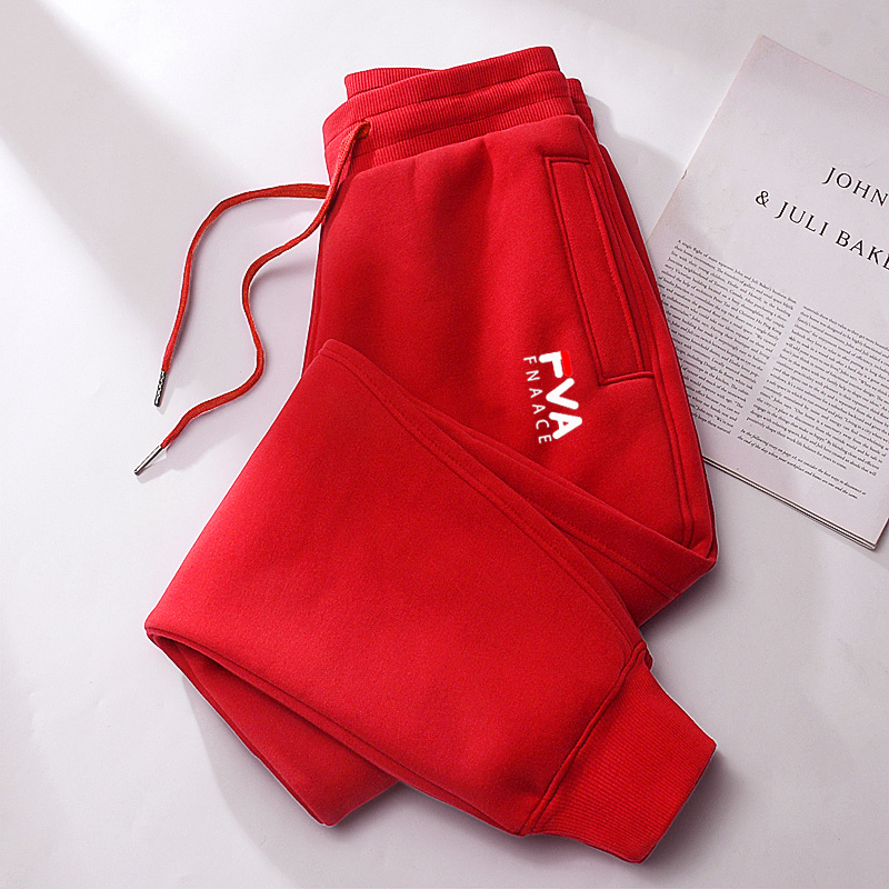 High-End Brand Pure Cotton Fleece-Lined Sweatpants 2025 New Trendy Petite Casual Jogger Pants