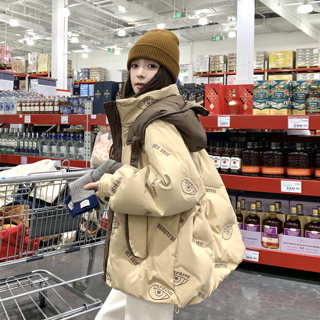 Khaki Hooded down Jacket for Women Winter 2025 New Style Small Unique Design 90 Suede Bag