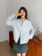 Blue Lapel Jacket for Women, 2026 Spring and Autumn New Popular Style, Super Trendy, Age-Reducing, Short Top for Petite Figures