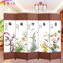 Chinese screen Bedroom block foldable household simple modern mobile living room door block brake partition wall flat wind