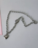 Брендовая ретро цепь в виде сердечка, ожерелье, металлическая цепочка до ключиц в стиле хип-хоп, европейский стиль