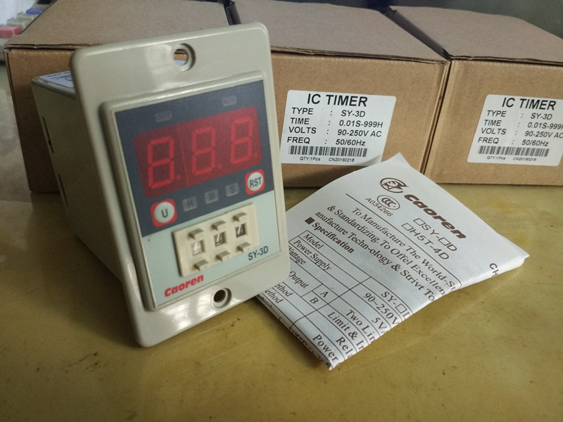 Original loaded caoren superable number of timelapse relays SY-3D three timers 0 1S-999H 90-250V