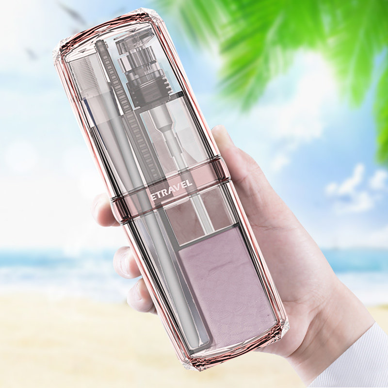 Travel portable washes Cup business trip storage bottle wash toothbrush box set hot spring supplies non essential artifact