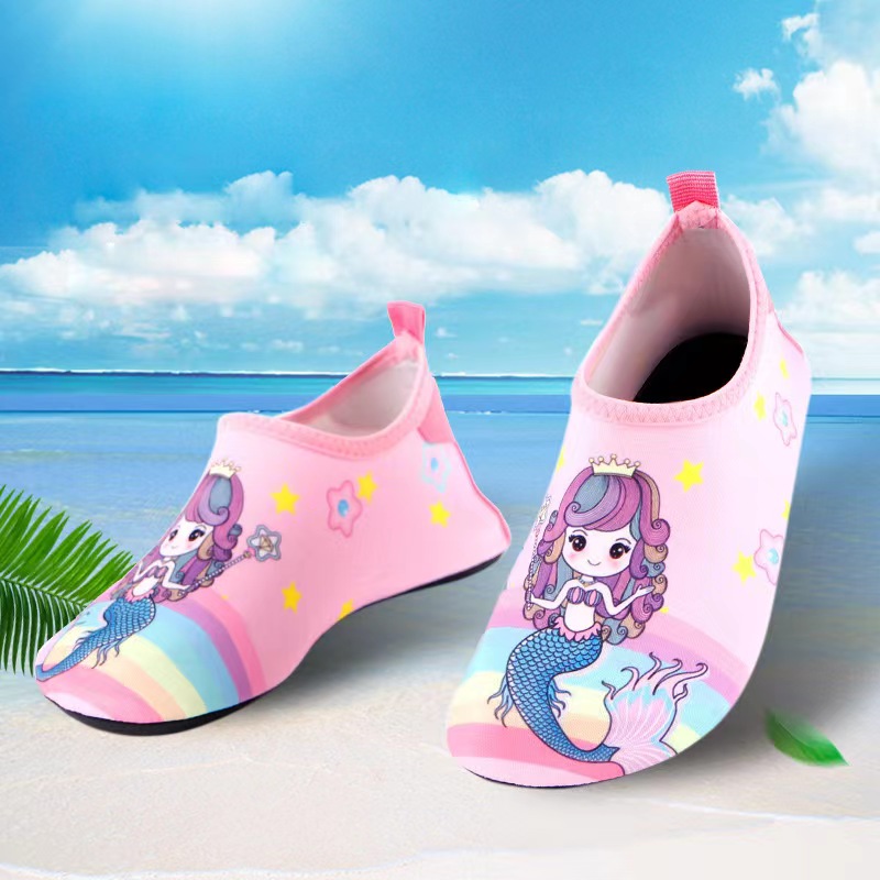 Children Beach Socks Non-slip Soft Bottom Covered Water Shoes Girls Water Park Snorkeling Boy Baby Seaside Supplies Summer-Taobao