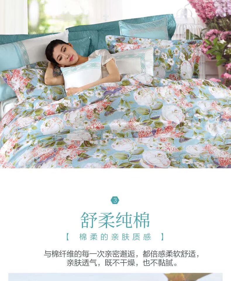sản phẩm dệt bông denim bông Anna giàu 1,5 1.8m trên net đỏ đôi lắp tấm chăn - Bộ đồ giường bốn mảnh bộ drap giường 1m6