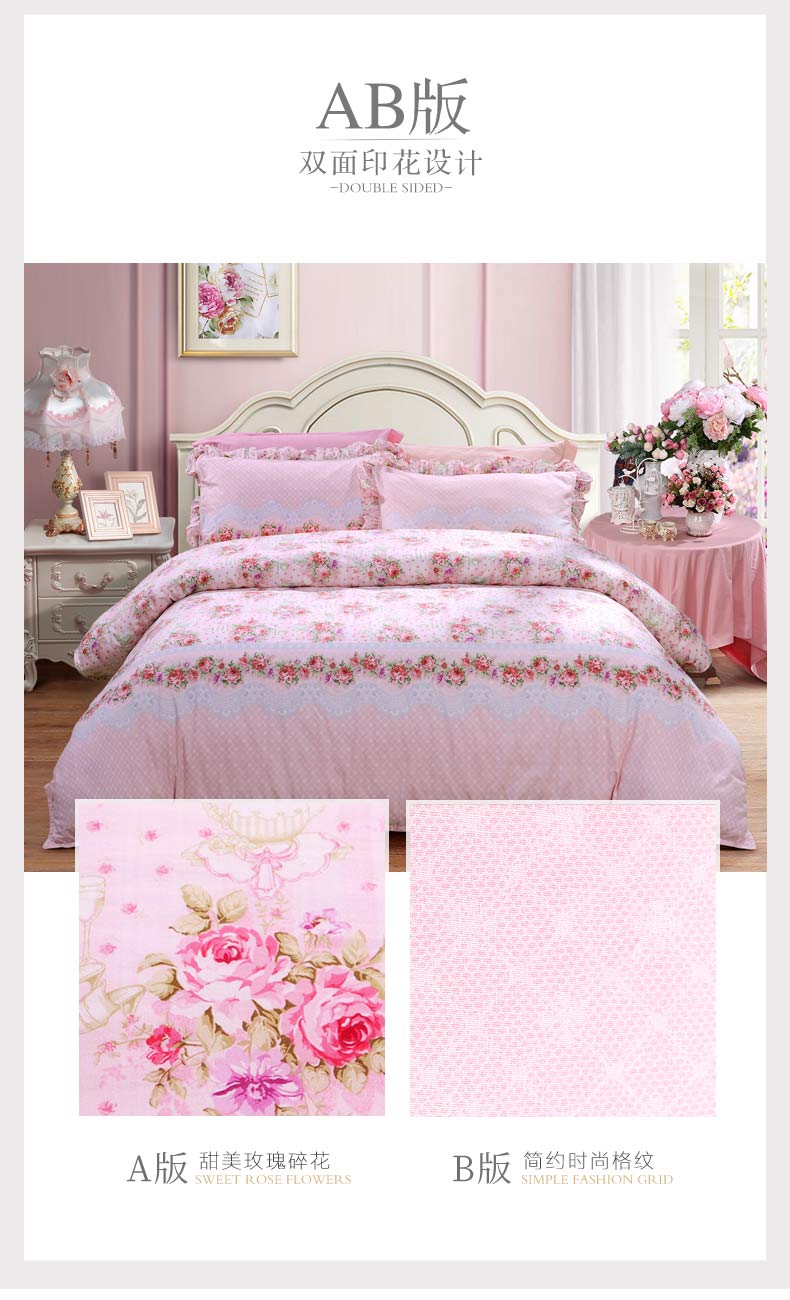 Anna Fu Xin và âm nhạc dệt giường bông giường bông gia đình lanh bốn đơn hoặc kép 1,8 mét Audrey - Bộ đồ giường bốn mảnh chăn ga gối đệm đẹp