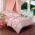 Anna Fu Xin và âm nhạc dệt giường bông giường bông gia đình lanh bốn đơn hoặc kép 1,8 mét Audrey - Bộ đồ giường bốn mảnh chăn ga gối đệm đẹp Bộ đồ giường bốn mảnh