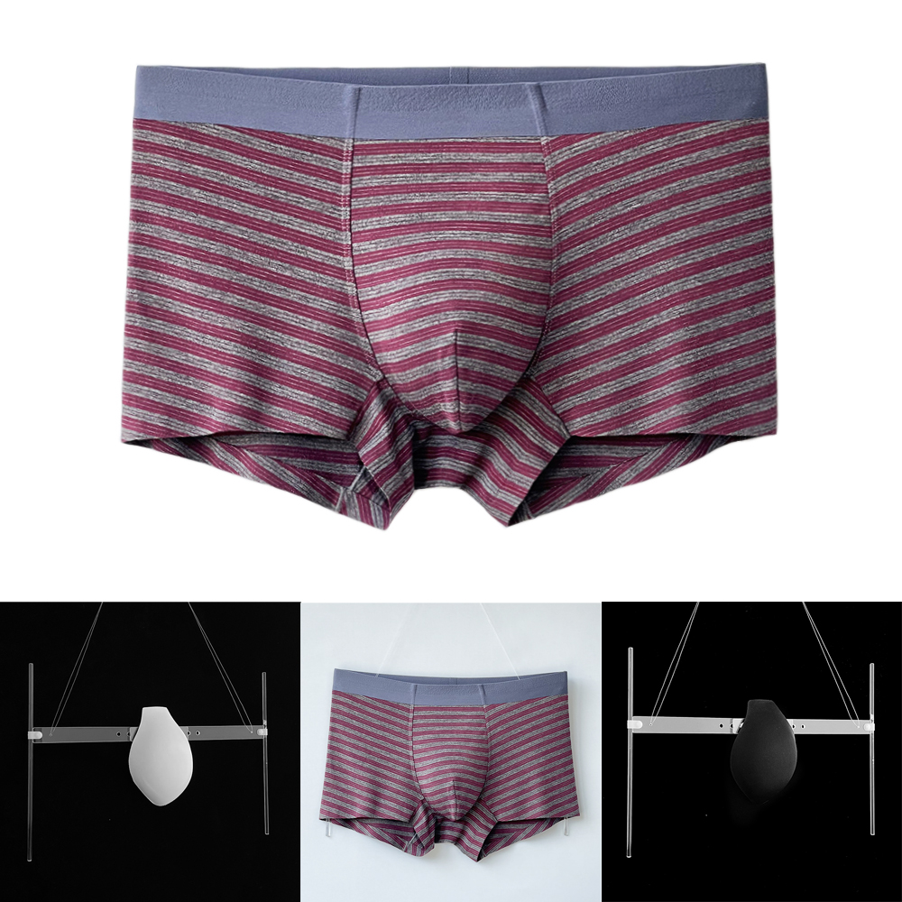 オリジナルデザインの調節可能な透明で見えない下着ディスプレイハンガーメンズ下着撮影小道具フォーカス効果