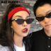Fengfan với mắt mèo retro tam giác mèo mắt kính cá tính kính râm nữ hoang dã bắn kính râm hình lõm kính râm nam Kính râm