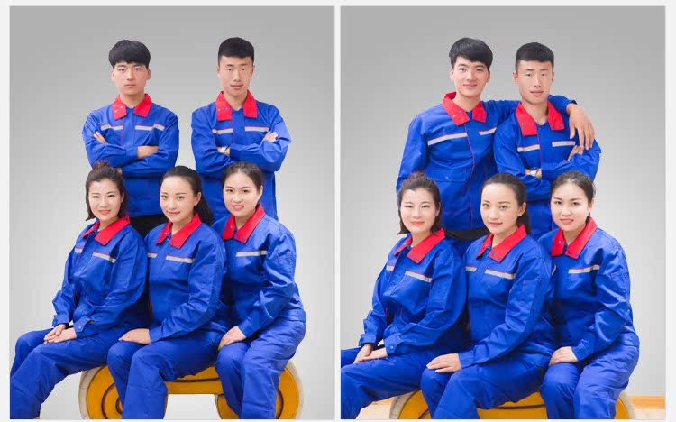 Trạm xăng Sinopec quần áo làm việc, dầu chống tĩnh điện mùa xuân và mùa thu mới, trạm xăng, nhiên liệu, bông quần thể thao nam