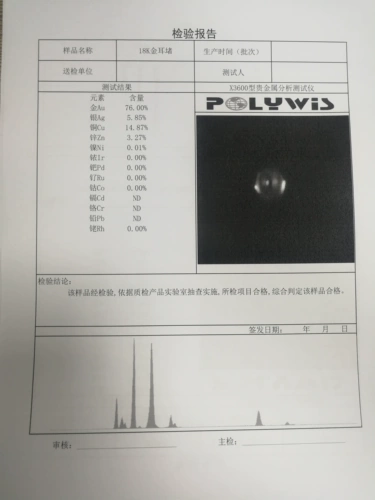臻怡 Клипсы, беруши, маленькие серьги, золото 750 пробы