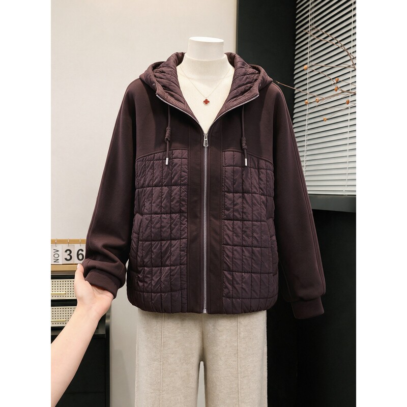 Mom's Autumn Fashion Hooded Jacket 2026 New Style Middle-Aged and Elderly Women's Stylish Slim-Fit Lightweight Casual Jacket Mom's Autumn Fashion Hooded Jacket 2026 New Style Middle-Aged and Elderly Women's Stylish Slim-Fit Lightweight Casual Jacket