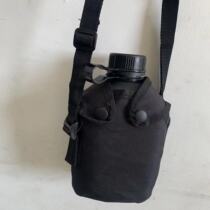 Black kettle with backpack drinking bottle flat kettle and cup