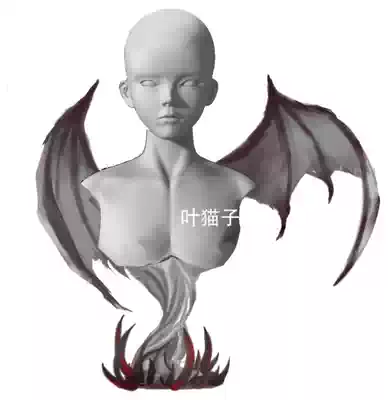 (Ye Cat) bjd chest table homemade 3-point little devil head chest support