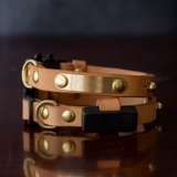 Чокер, защитная безопасная регулируемая защитная застежка, из натуральной кожи