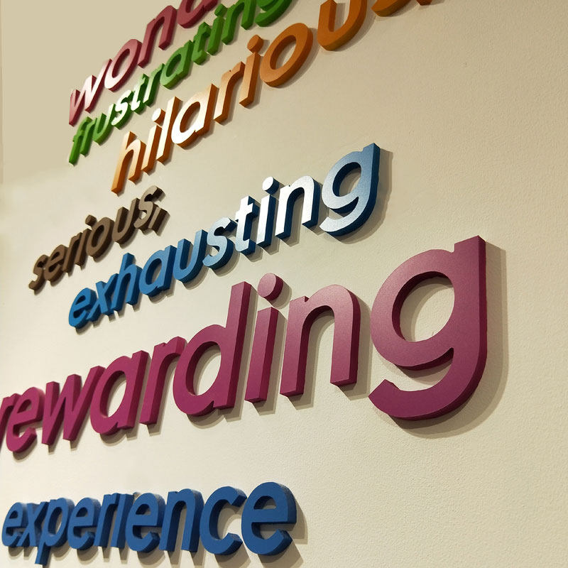 Engraving word advertising signboard word snow board pvc acrylic crystal word Stainless steel luminous word uv flat plate custom