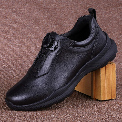 Износостойкая кожаная спортивная обувь для отдыха, мужские нескользящие туфли для кожаной обуви, тренд сезона, из натуральной кожи, воловья кожа