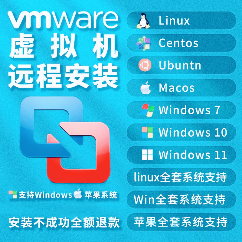Vmware Virtual Machine Installs Linux System, Remotely Installs Windows System, Macos/Ubuntu/Centos/Ros