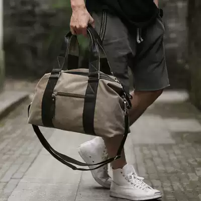 Mr. Wu retro Hand bag men fashion fashion brand large capacity travel bag ladies casual canvas shoulder bag