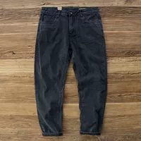 Демисезонные черные джинсы, хлопковые прямые свободные джинсы, штаны