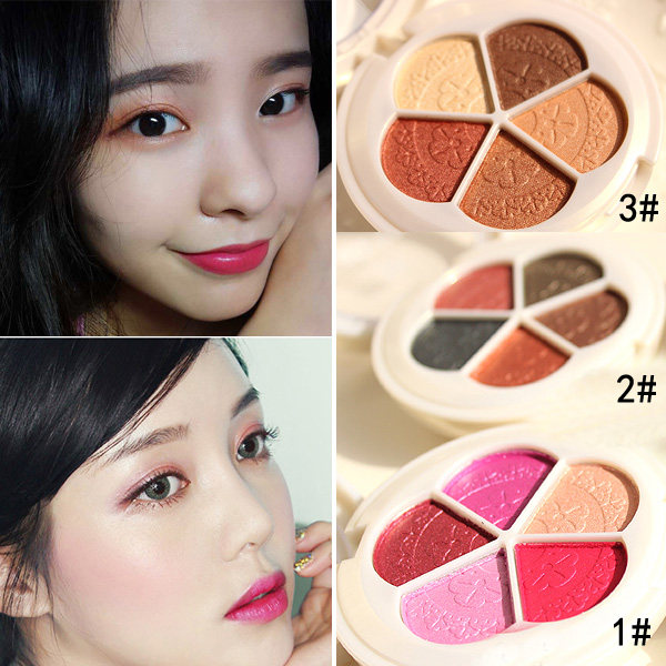 Matte nude smoky earth eye shadow natural girl peach makeup wine red metal brown pearl disc beginner