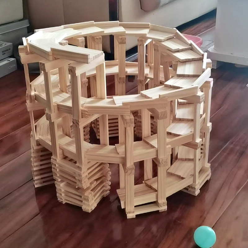 Строительные блоки Archimedes, деревянные рейки, бревна, древесина Капуле, древесная щепа, материалы для строительства детского сада
