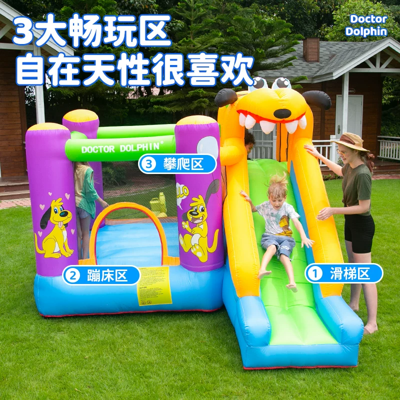 Inflatable castle, trampoline, slide for kindergarten