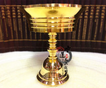 Brass Buddha lamp butter lamp Buddha lamp Buddhist utensil lamp holder lamp cup diameter 15m height 18cm