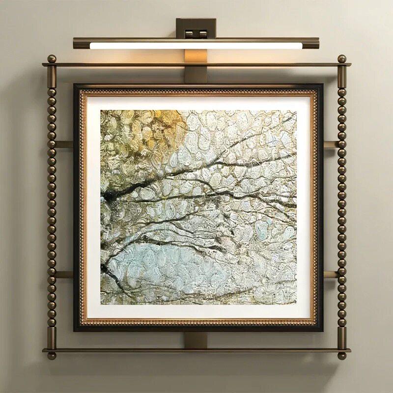 New Chinese-Style Retro Decorative Painting for Living Room, Entrance, Hotel, Restaurant, Framed Metal Picture Frame, Light, Modern and Simple