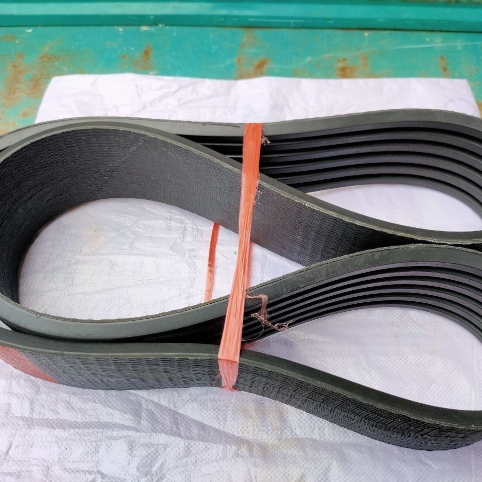 Juming corn harvest silage machine rubber six-connected triangle belt 6HB2900L neoprene aromatic wheel