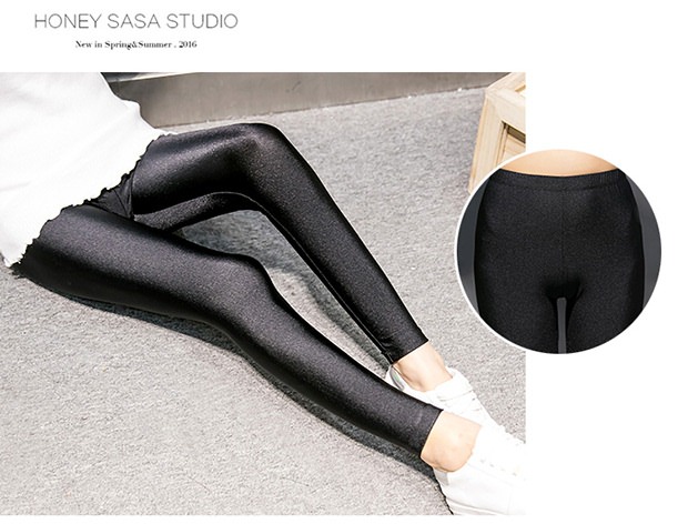 Quần legging nữ mỏng mặc thun co giãn cỡ lớn chân đen 9 điểm quần skinny mỏng mùa xuân và quần mùa thu quần legging cao cấp