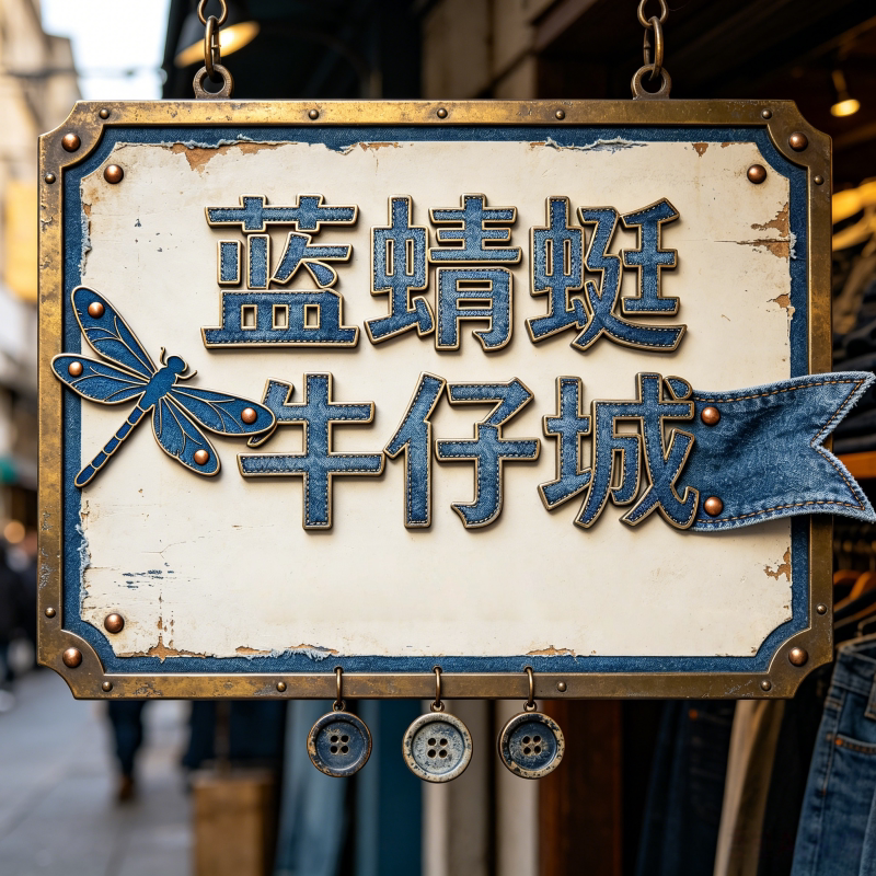 蓝蜻蜓牛仔城的LOGO