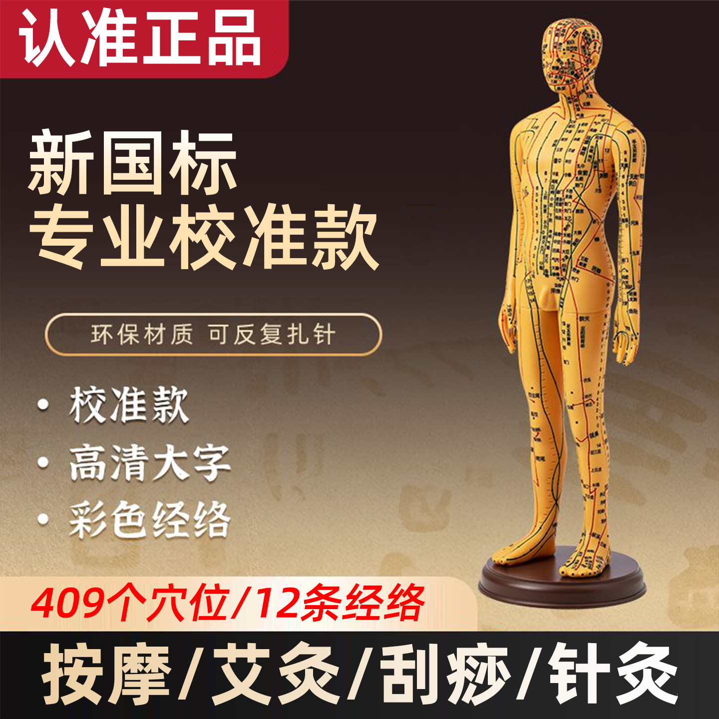 针灸穴位人体模型经络全身中医小皮人标准铜人可扎针十二人形人模