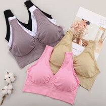Mother Bra Middle Aged Sports Underwear Women No Steel Ring Big Code Vest Style Coalage Without Mark Bra Summer Thin