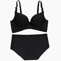 Lingerie suit Female bra thin section Poly Woo No steel ring No Mark Girl small breasted bra to receive the topless and anti-drooping