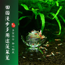 Pastoral walk ornamental fish and shrimp feeding esophagus aerial food basin aquatic tank fish tank crystal shrimp tank feeder